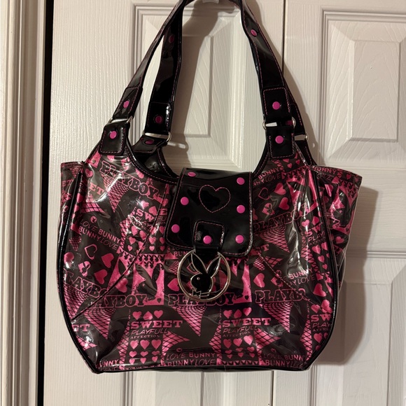PLAYBOY Handbags - Playboy Y2K rare Pink and Black Small Bag